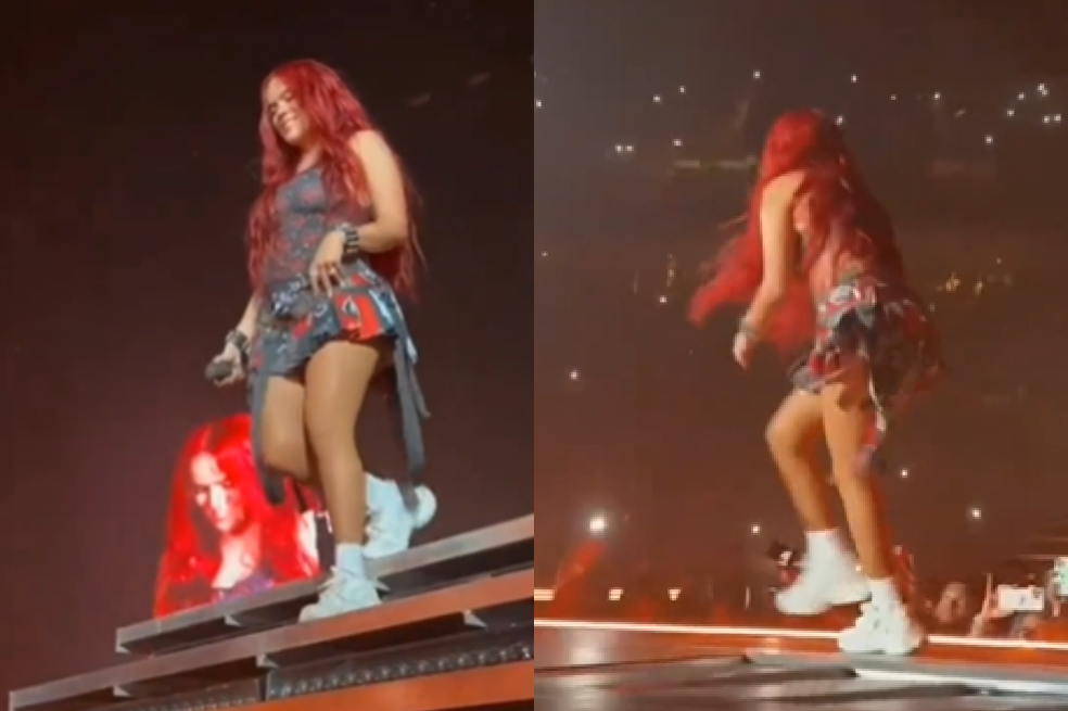 “No sé qué pasa con Miami”: Karol G volvió a sufrir caída durante uno de sus shows