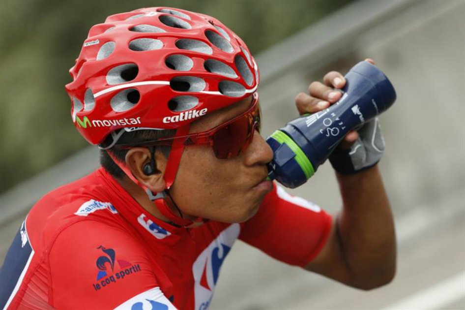 El ciclista colombiano del equipo Movistar, Nairo Quintana, durante la novena etapa de la Vuelta Ciclista a España 2016. / EFE