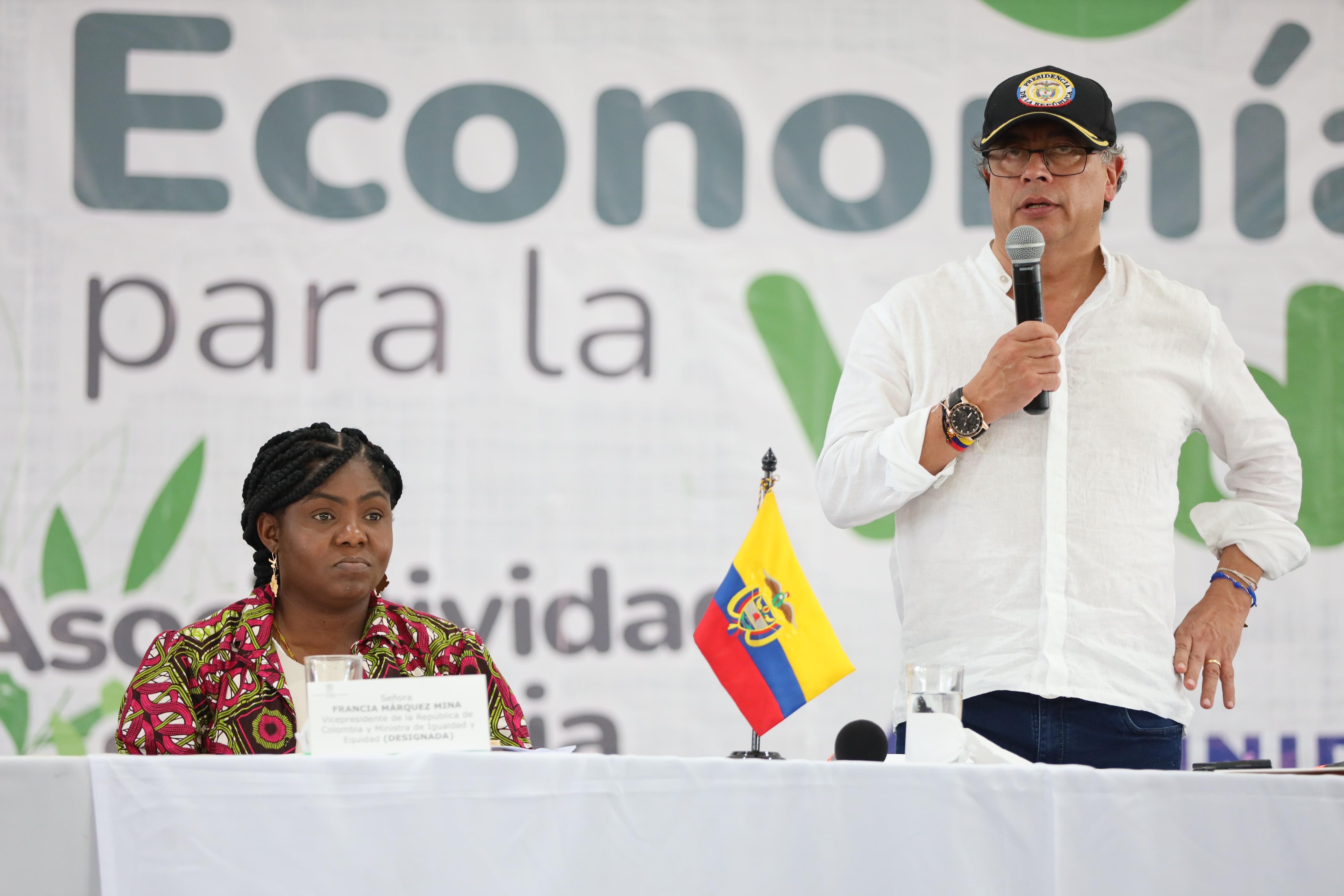 Vicepresidenta Francia Márquez y presidente Gustavo Petro.