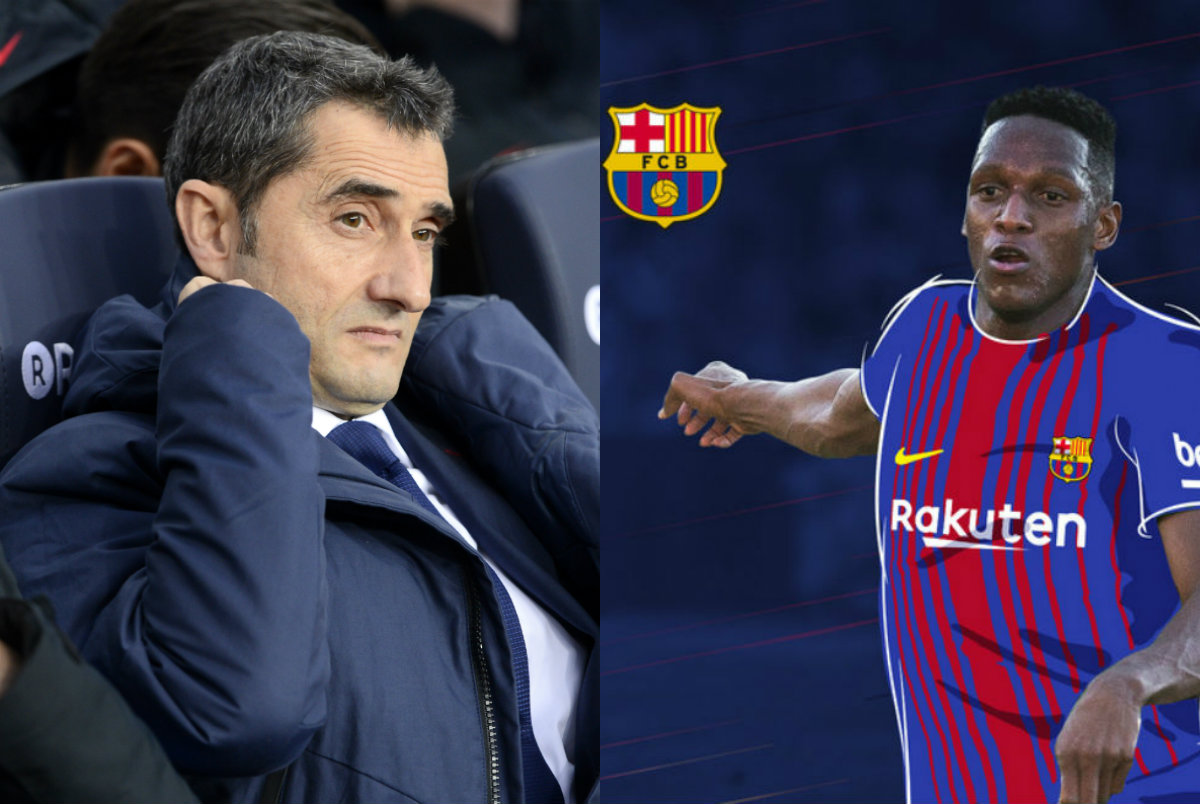 Valverde, DT del Barcelona, recibe comentarios ofensivos tras la llegada de Yerry Mina