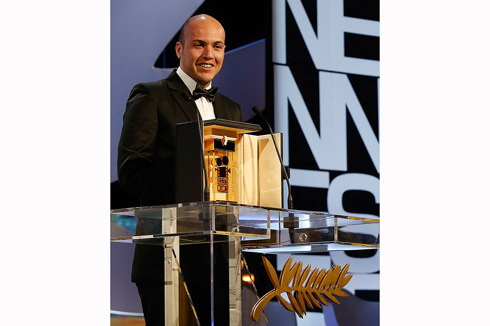 César Acevedo en la premiación final. AFP