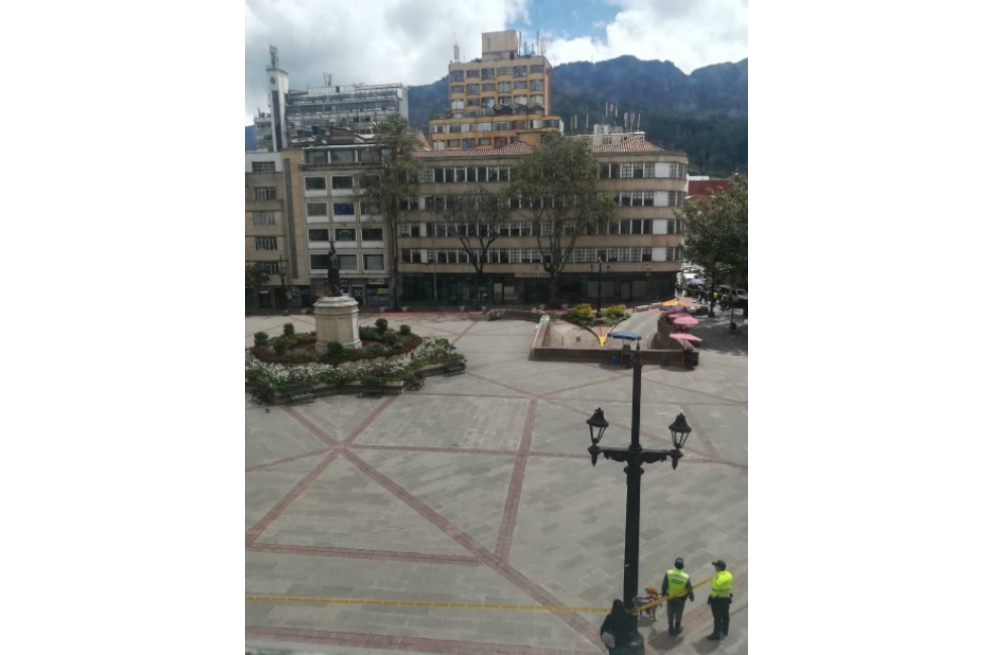 Descartan amenaza de bomba en la Plazoleta del Rosario, en el centro de Bogotá