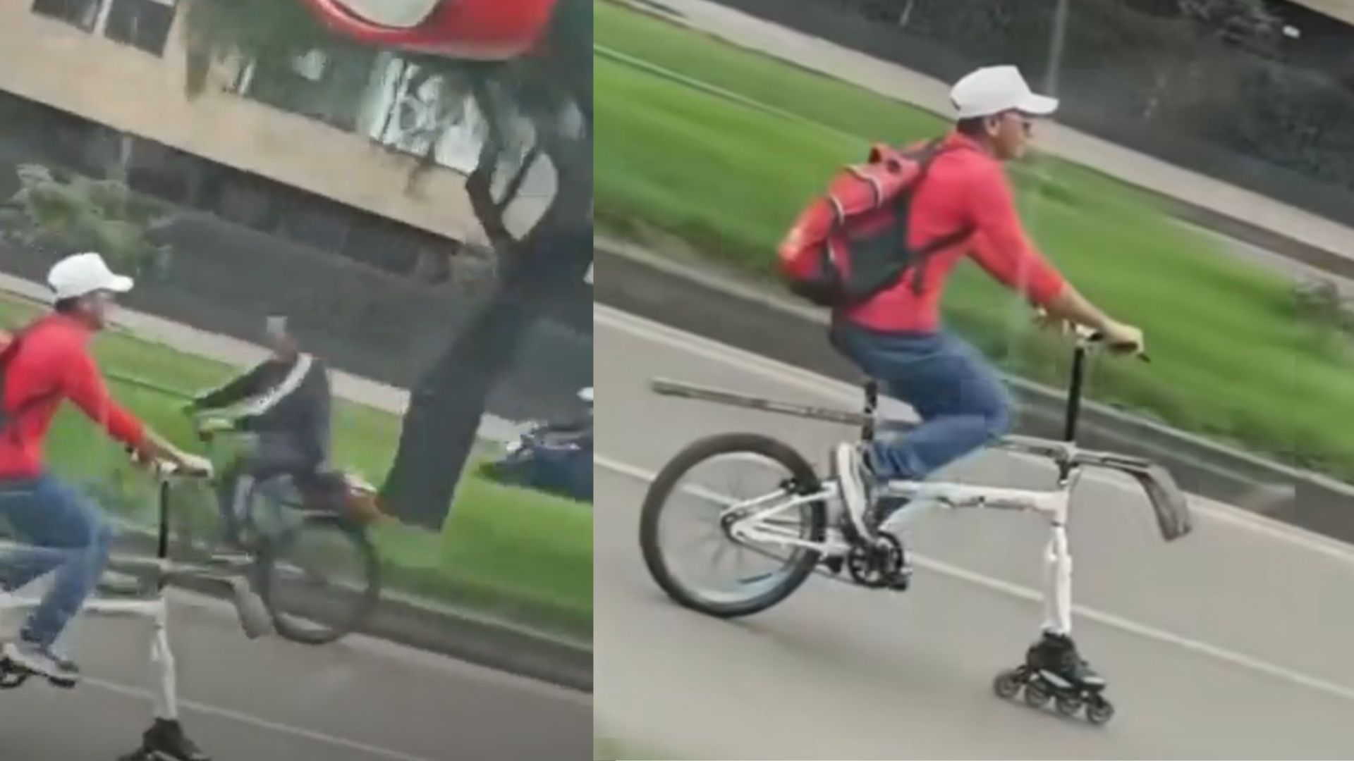 “Lo buscan en la NASA”: hombre creó bicicleta con un patín como rueda, ¿es ilegal?