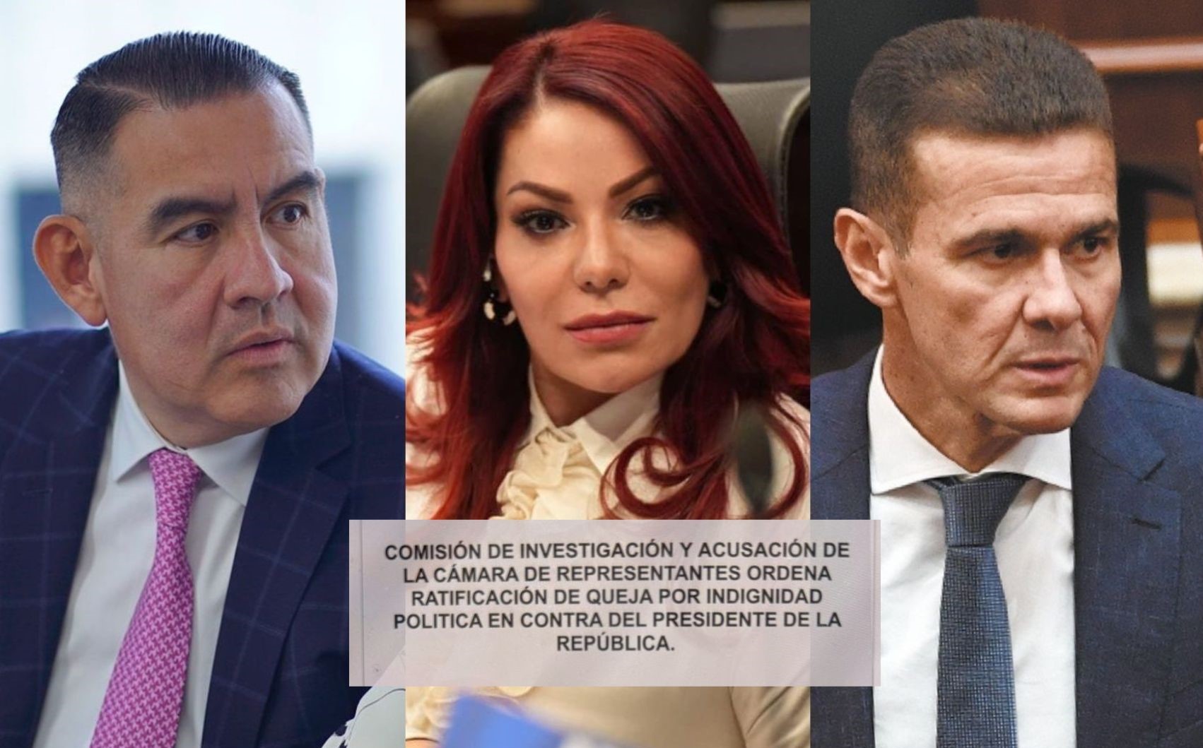 Tres investigadores designados: Wilmer Carrillo (Partido de la U), Gloria Arizabaleta (Pacto Histórico), Carlos Cuenca (Cambio Radical).