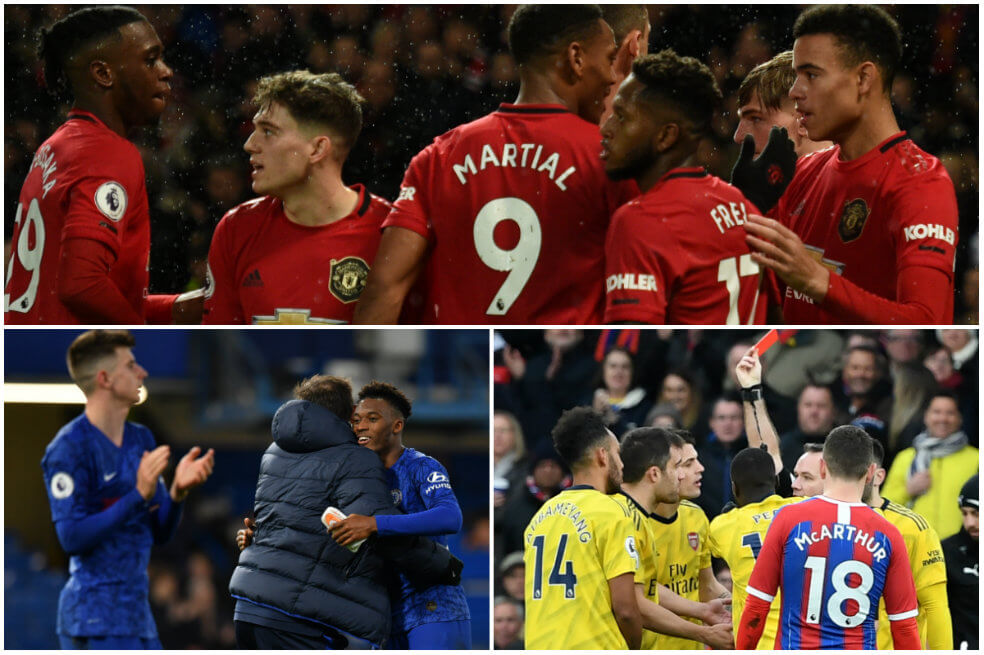 Manchester United y Chelsea golearon, mientras que Arsenal empató