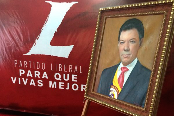 Esta es la nueva imagen que se ve en el hall de presidentes de la sede del Partido Liberal.