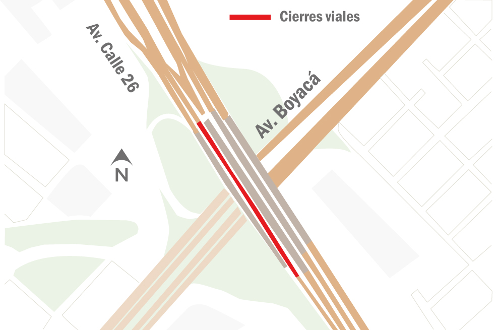 El 9 de octubre se cerrará calzada rápida del puente de la Calle 26 con Av. Boyacá de Bogotá