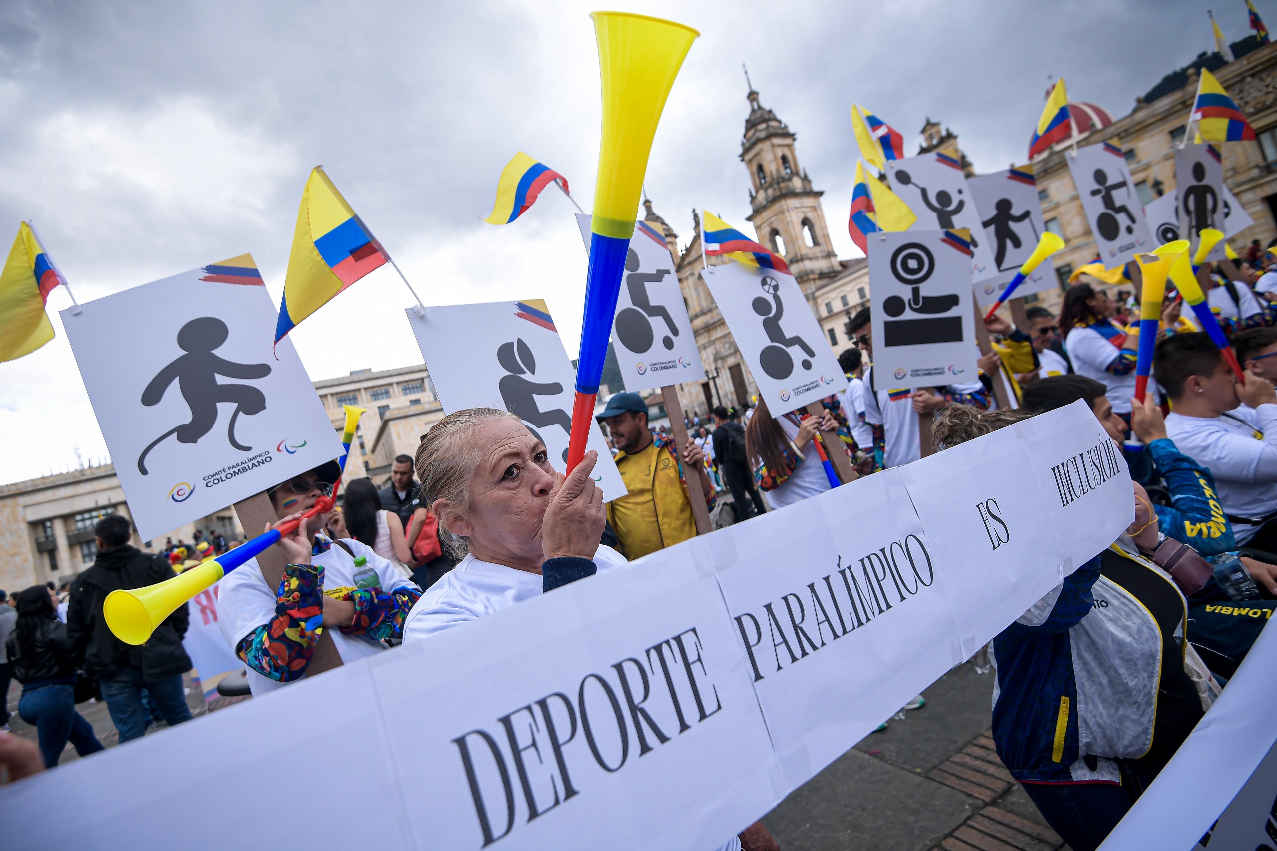 Además del sector olímpico, el sector paralímpico también se hizo presente.
