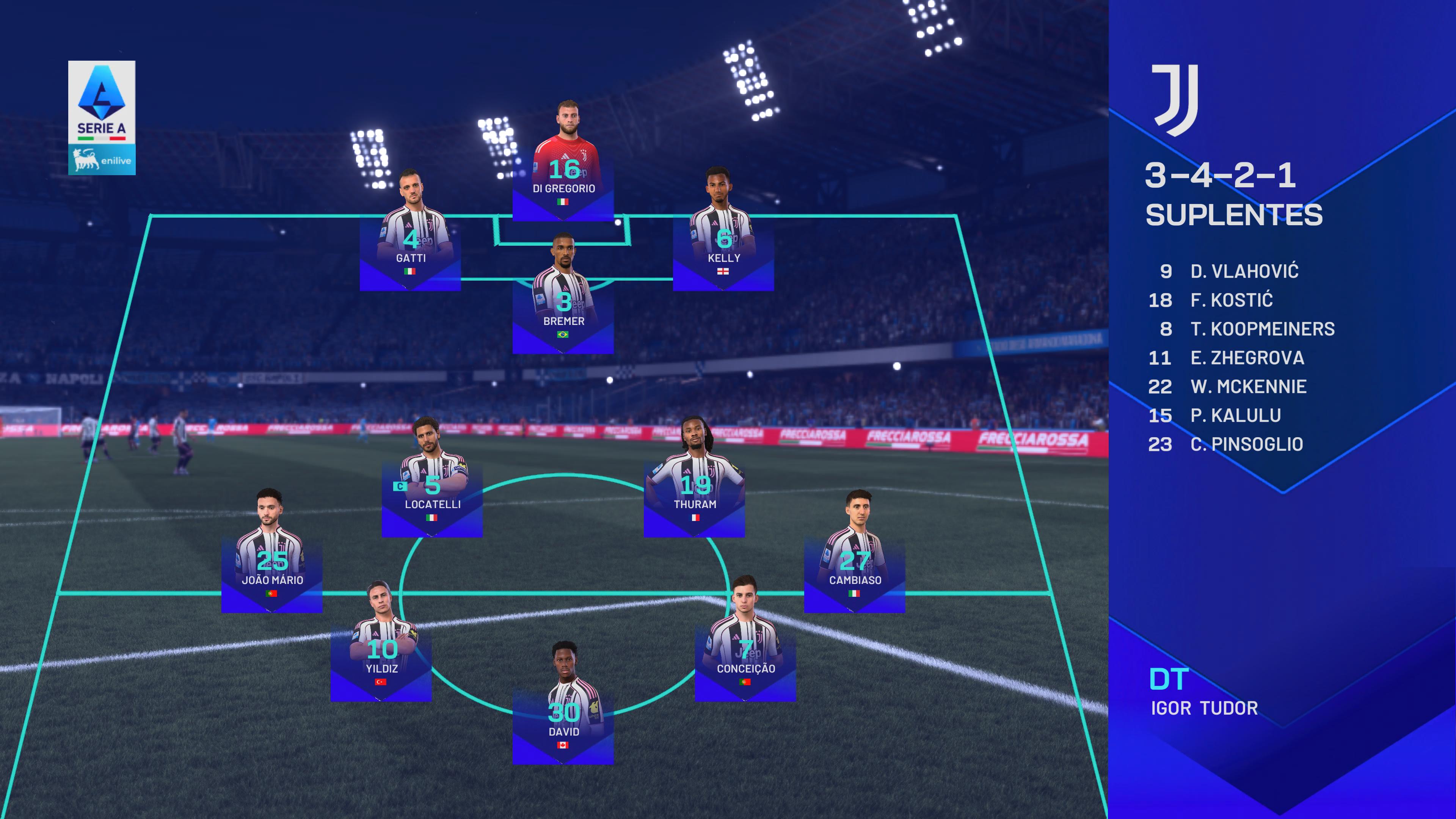 Plantilla 2025/2026 de la Juventus en EA Sports FC 26.