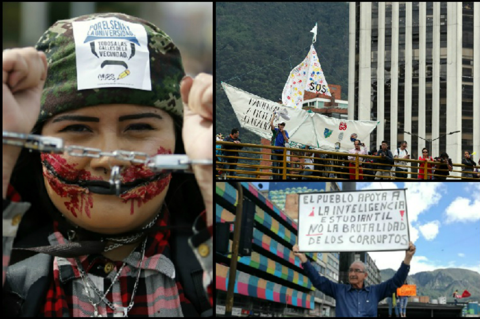Las imágenes que dejó la movilización estudiantil de este miércoles