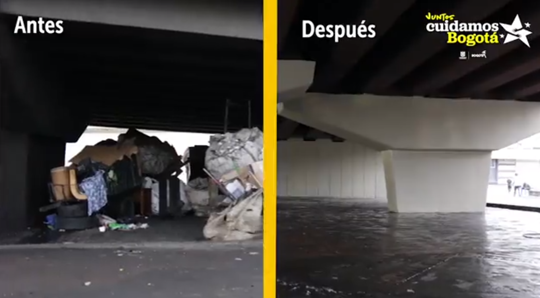 Distrito recupera 11 zonas de Bogotá, donde había cambuches de habitantes de calle