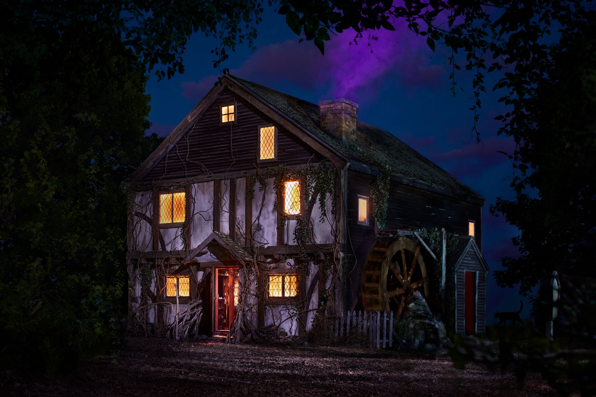 Ubicada en los bosques de Salem, Massachusetts, la casa de campo de las hermanas Sanderson ha sido recreada como si hubiera estado congelada en el tiempo durante 300 años.