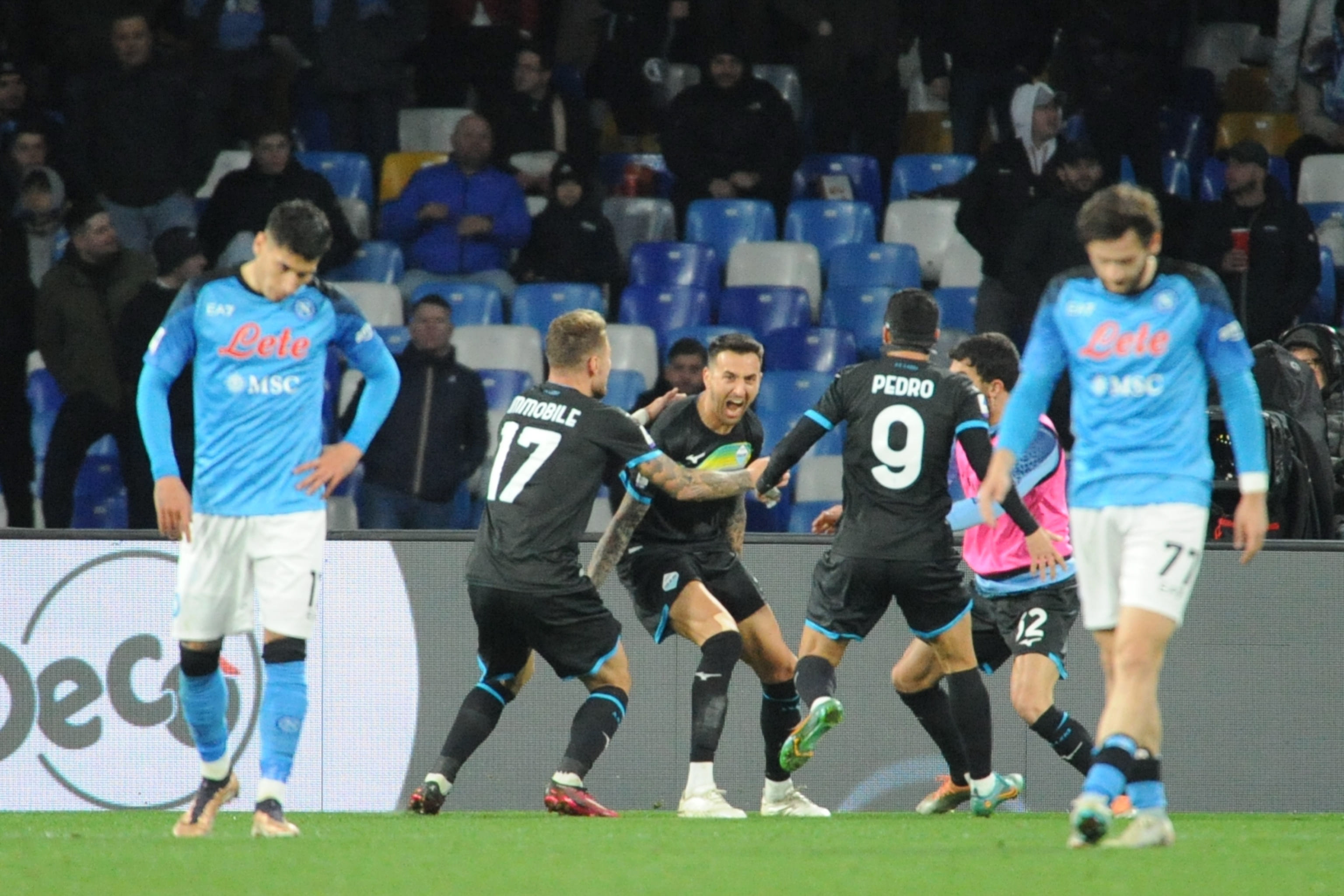 Lazio frenó al líder: Napoli cayó por primera vez en casa esta temporada