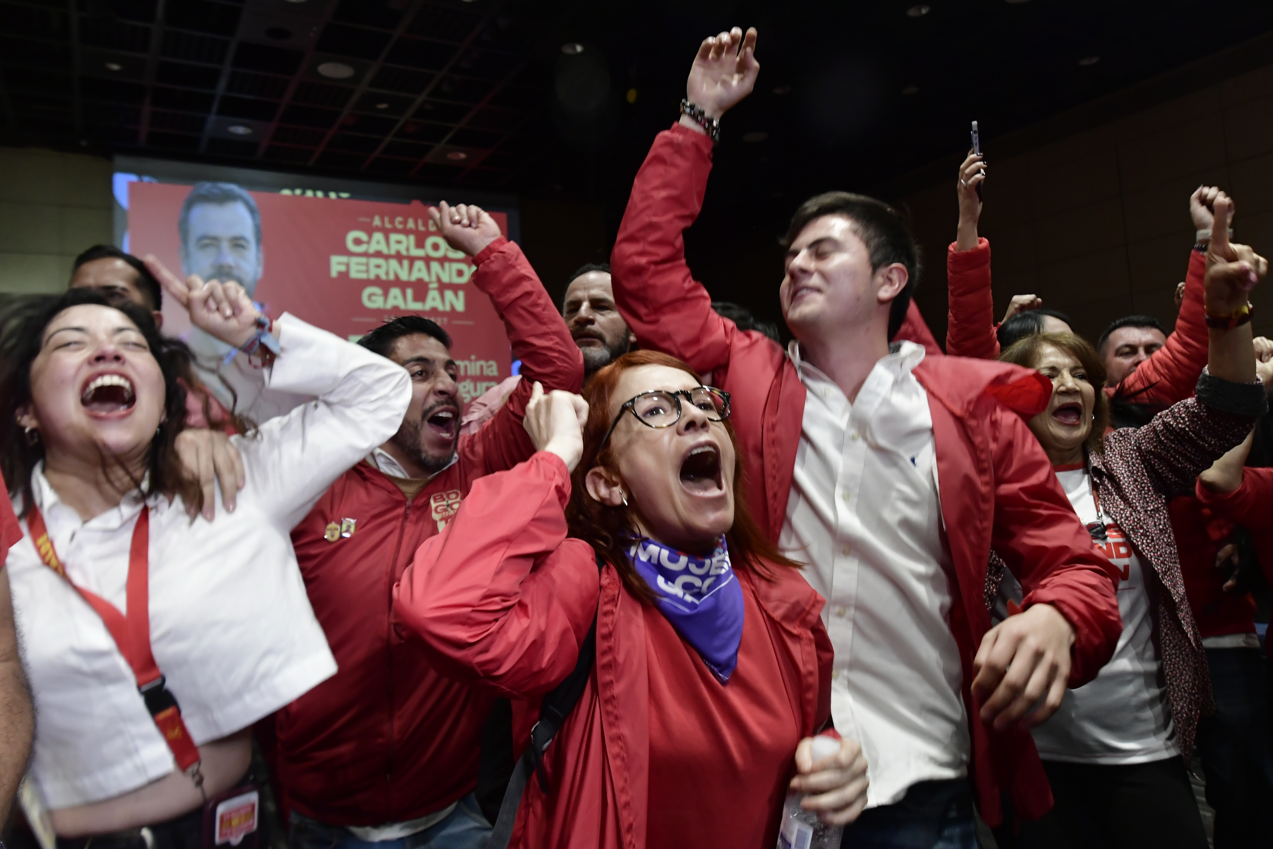 Carlos Fernando Galán, alcalde electo de Bogotá, celebración por su victoria
