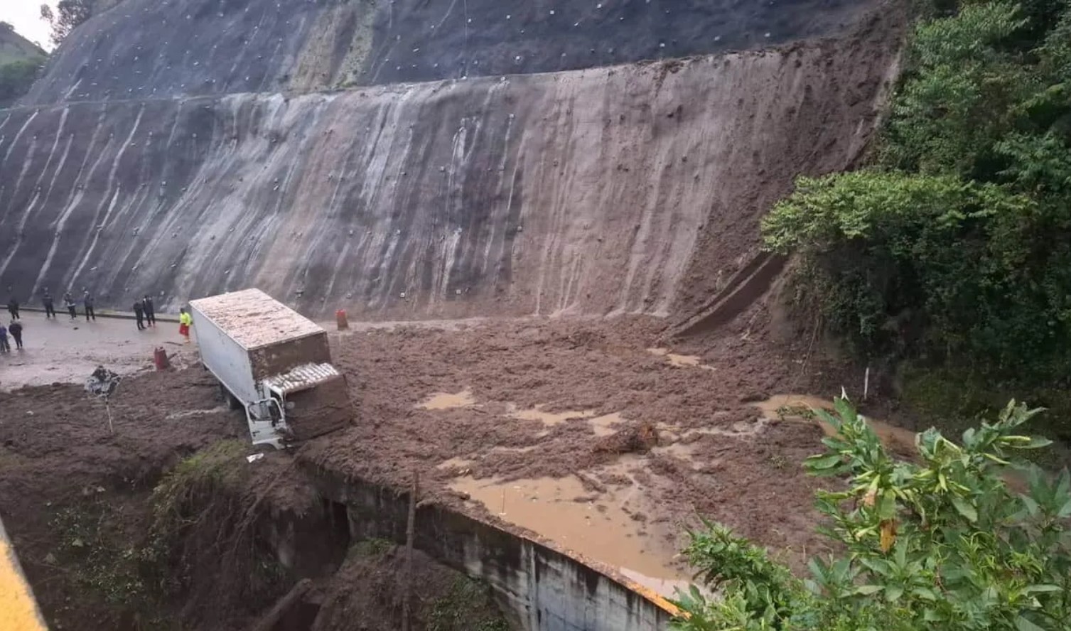 Cierre en vía Cajamarca-Calarcá por derrumbe: hay paso por un solo carril