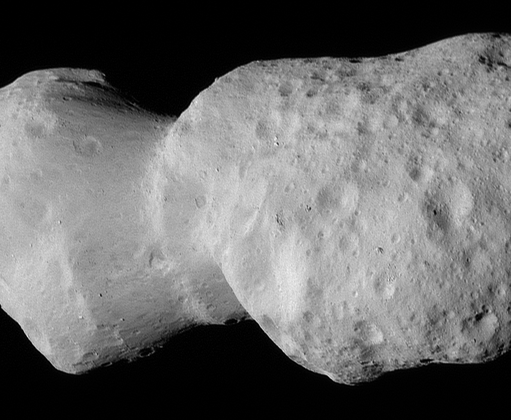 Detalle de la superficie del asteroide.