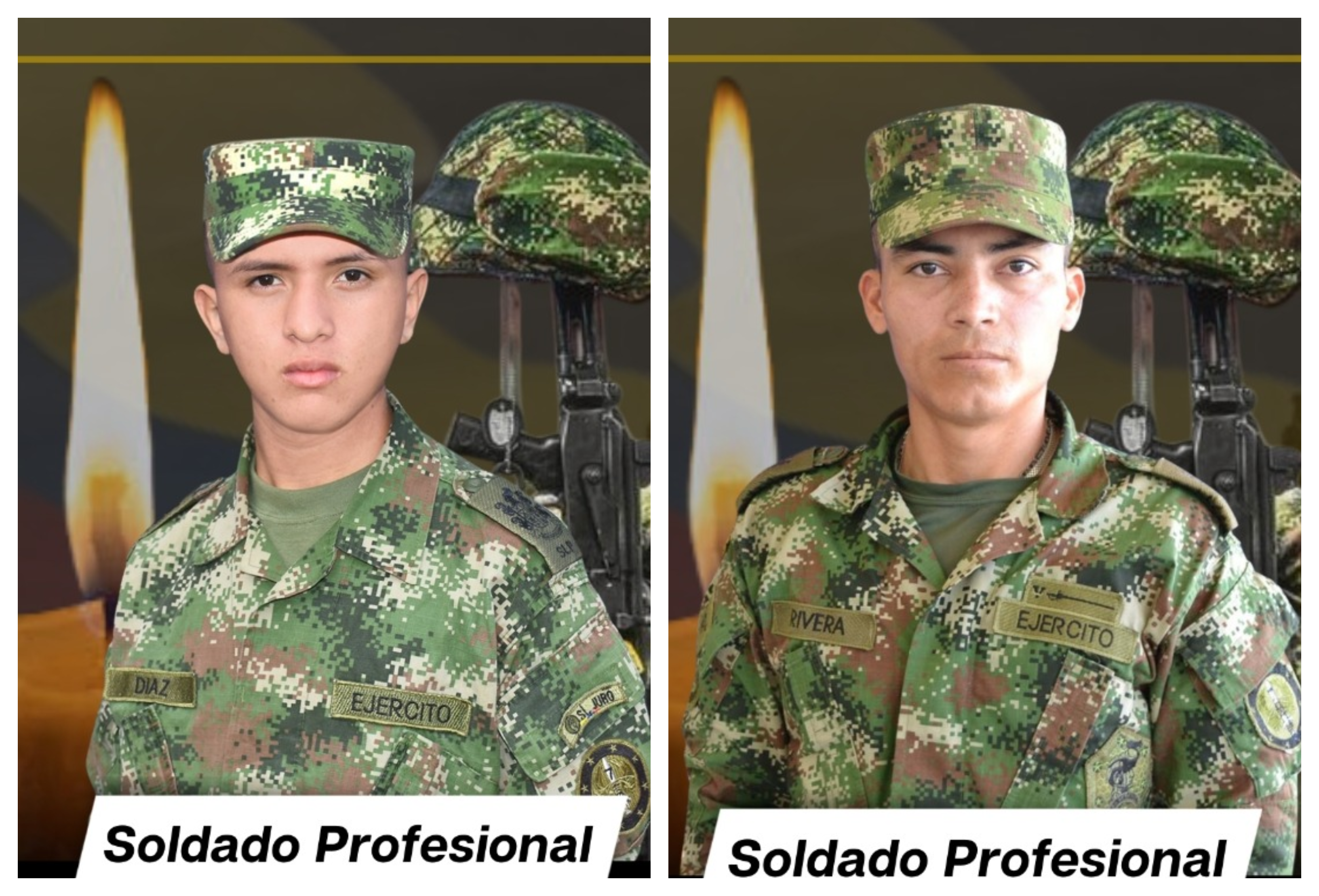 Militares David Díaz y Stiven Rivera murieron por un rayo en Norte de Santander