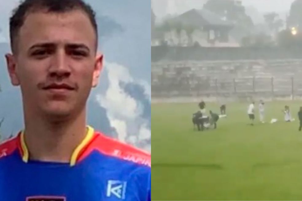 Tragedia en el fútbol de Brasil: jugador murió por impacto de un rayo, duras imágenes