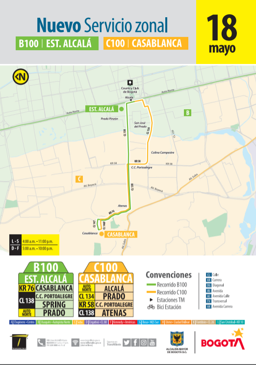 Ruta zonal F400 Estación Marsella