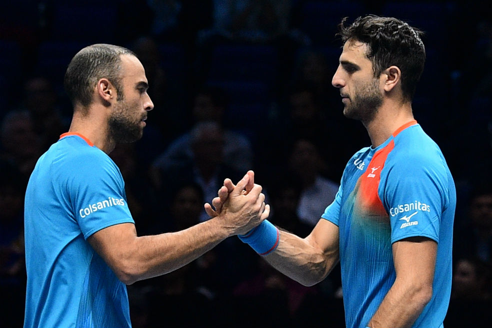 Cabal y Farah, doblistas colombianos.  / AFP