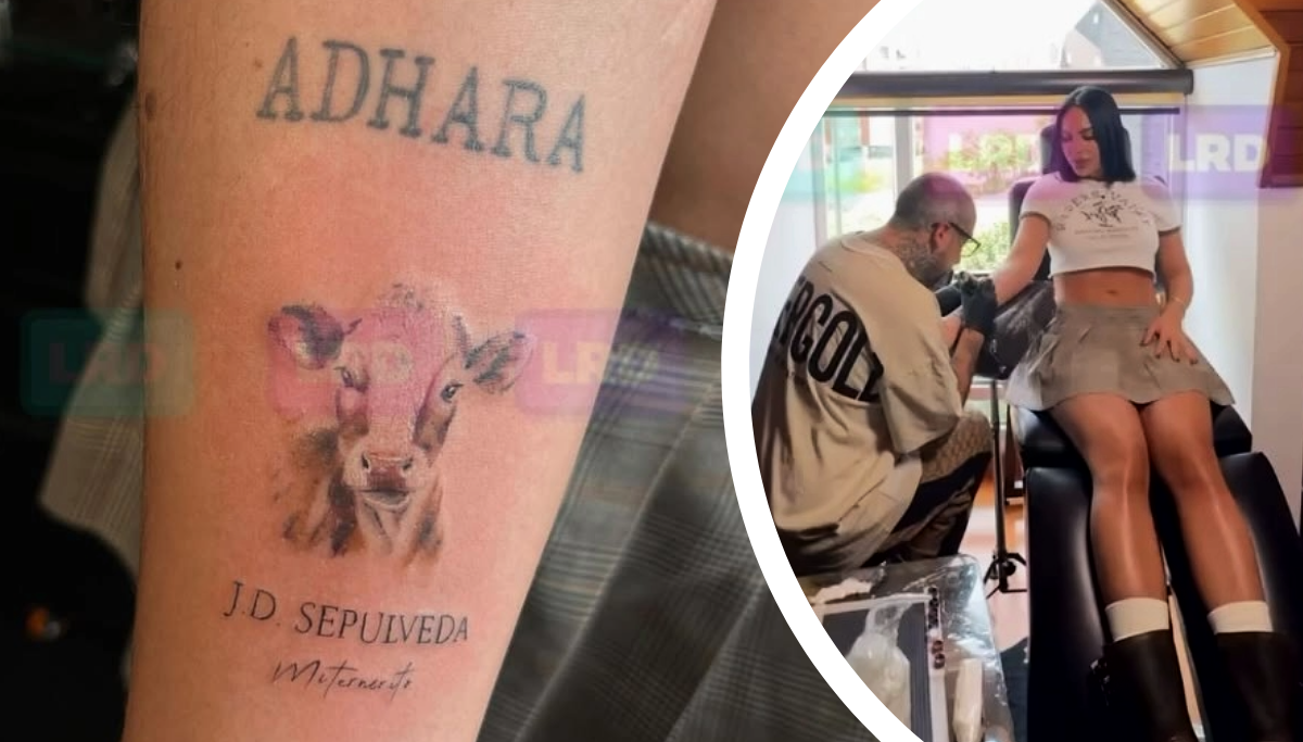 Andrea Valdiri se tatuó las iniciales y el apellido de quien sería su nuevo novio