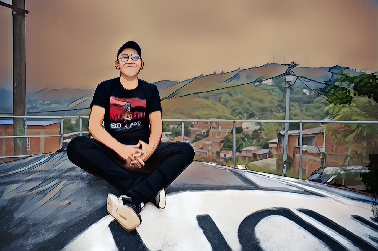 Sebastián Vargas, estudiante de la Universidad del Valle. Ilustración hecha con base en una foto tomada por Camila Morales.