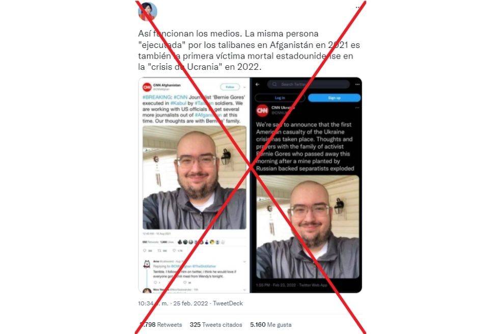 La foto corresponde al youtuber Jordie Jordan, no a un empleado de CNN.