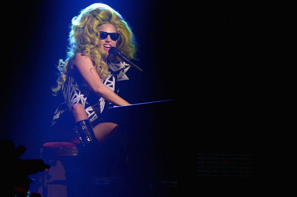 Lady Gaga en concierto.