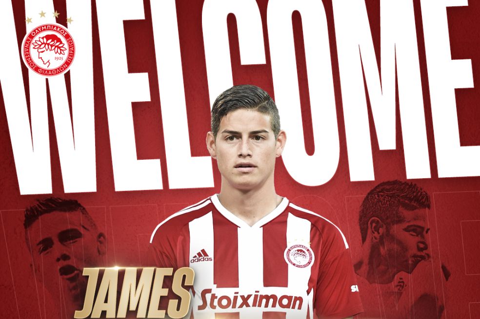 Así presentó Olympiacos a James Rodríguez