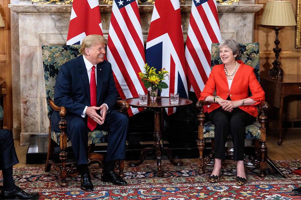 En fotos: la simpatía entre Donald Trump y Theresa May en Reino Unido