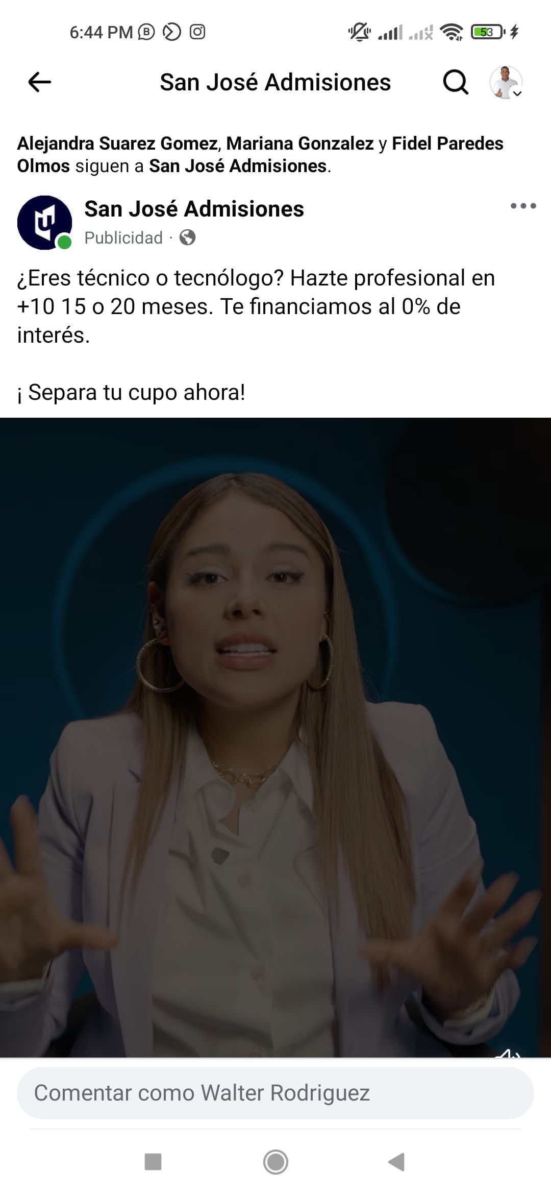 Otra de la publicidad que ha circulado en redes sociales promete profesionalización en 10, 15 o 20 meses.