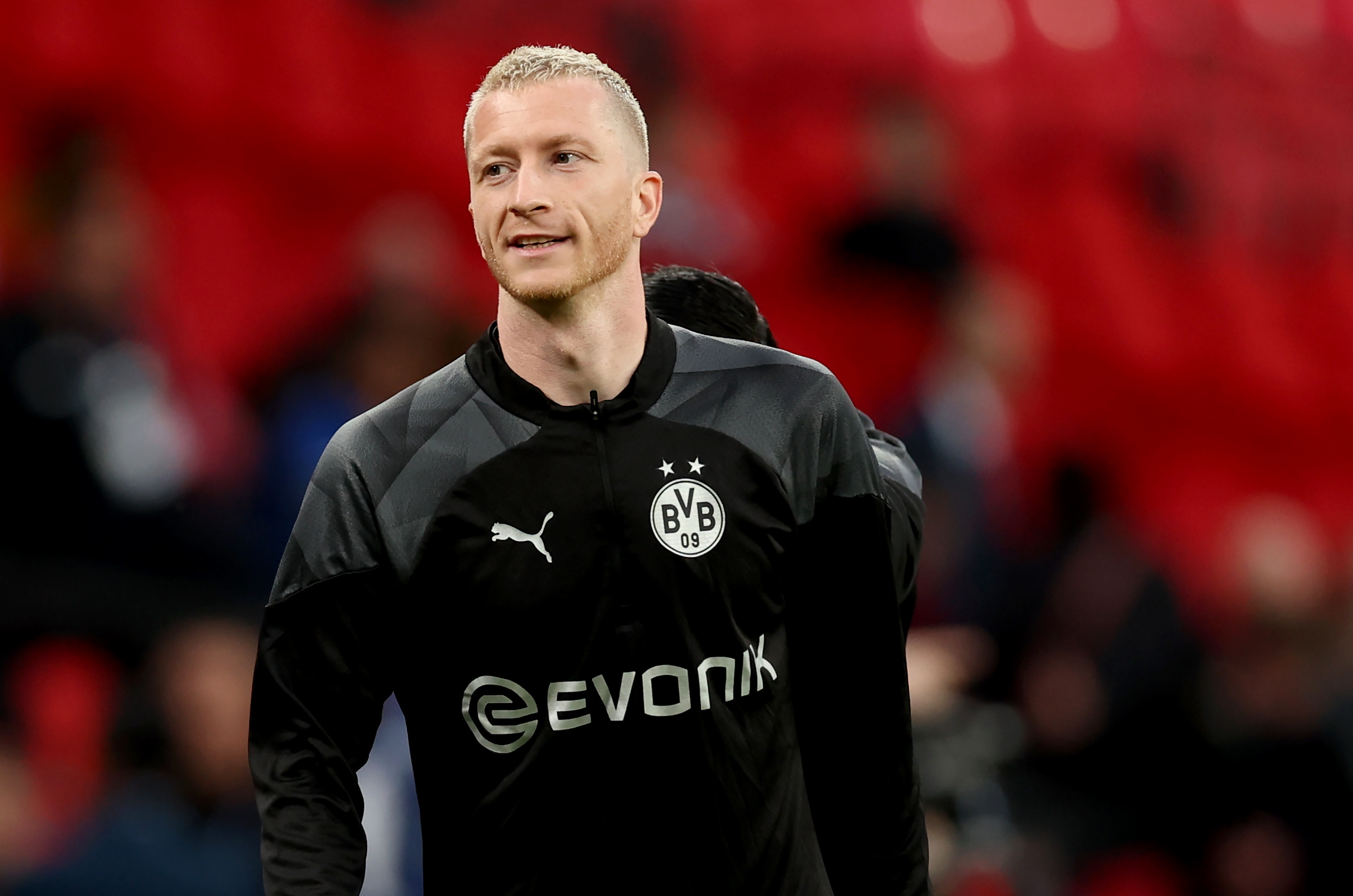 London (United Kingdom), 31/05/2024.- Borussia Dortmund player Marco Reus during the training session of Dortmund for the UEFA Champions League final in London, Britain, 31 May 2024. Real Madrid will face Borussia Dortmund on 01 June 2024 in the UEFA Champions League final. (Liga de Campeones, Rusia, Reino Unido, Londres) EFE/EPA/ANDY RAIN