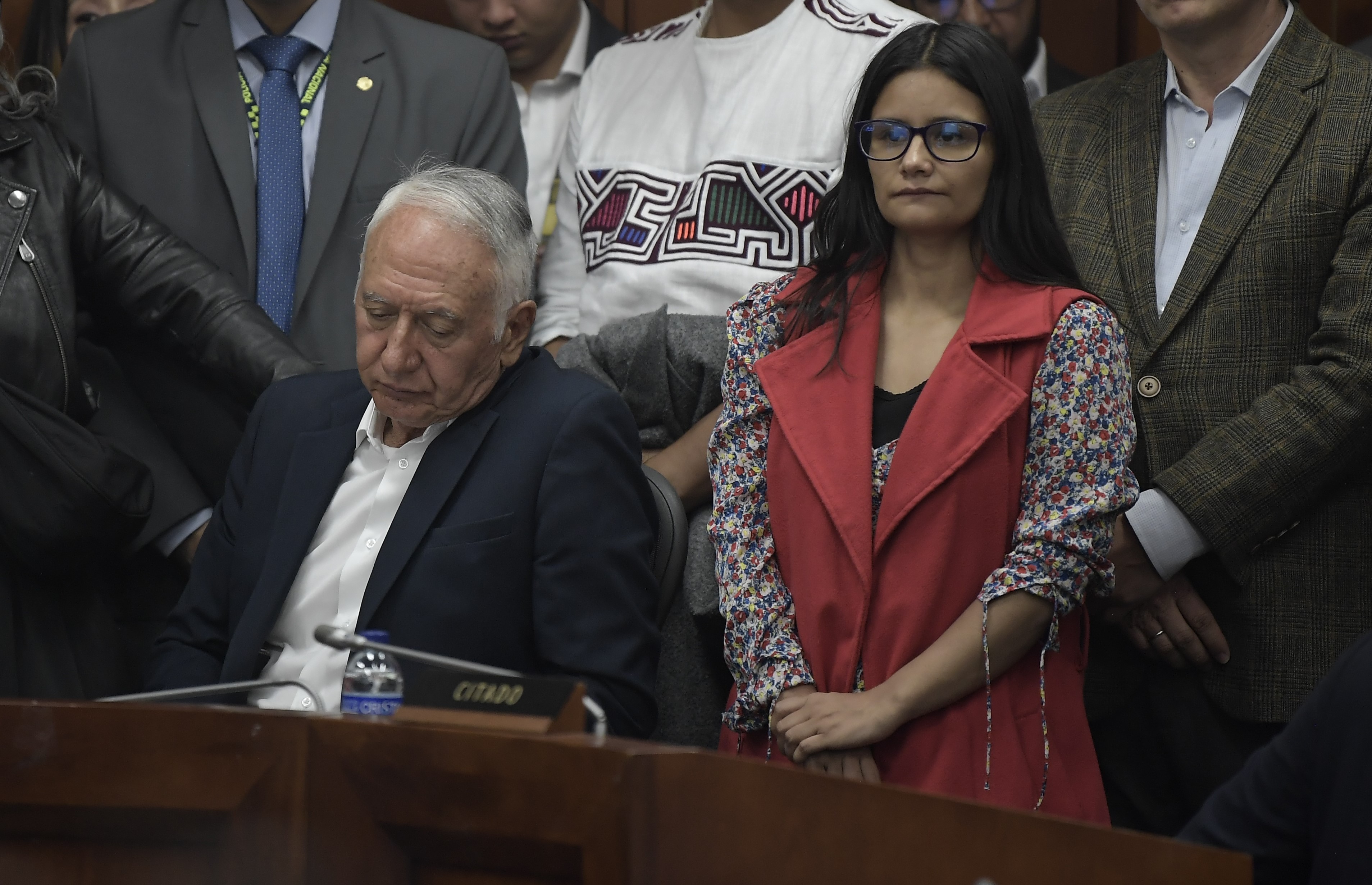 Ministro de Salud, Guillermo Alfonso Jaramillo, y Angie Rodríguez, asesora de Minsalud y nueva directora del Dapre.