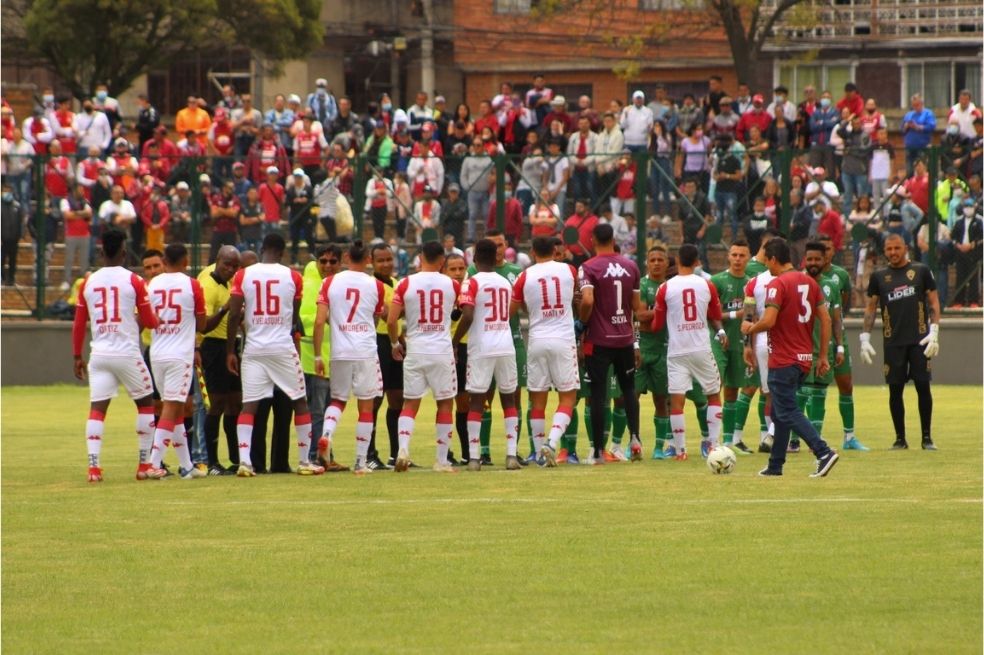 Independiente Santa Fe y Patriotas fueron los equipos protagonistas de la reapertura del estadio Luis Carlos Galán como escenario para volver a disputar partidos del fútbol local.