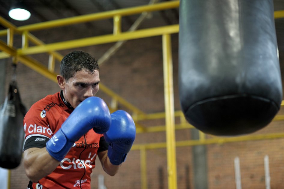 Ceiber Ávila durante un entrenamiento en el Coliseo el Salitre de Bogotá. / Óscar Pérez
