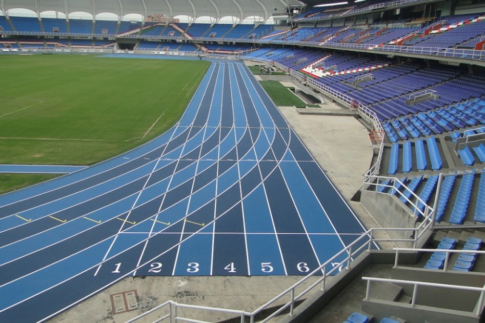 Pista atlética del Pascual Guerrero, donde se llevará a cabo el Mundial de Atletismo de Menores. Foto: Alcaldía de Cali