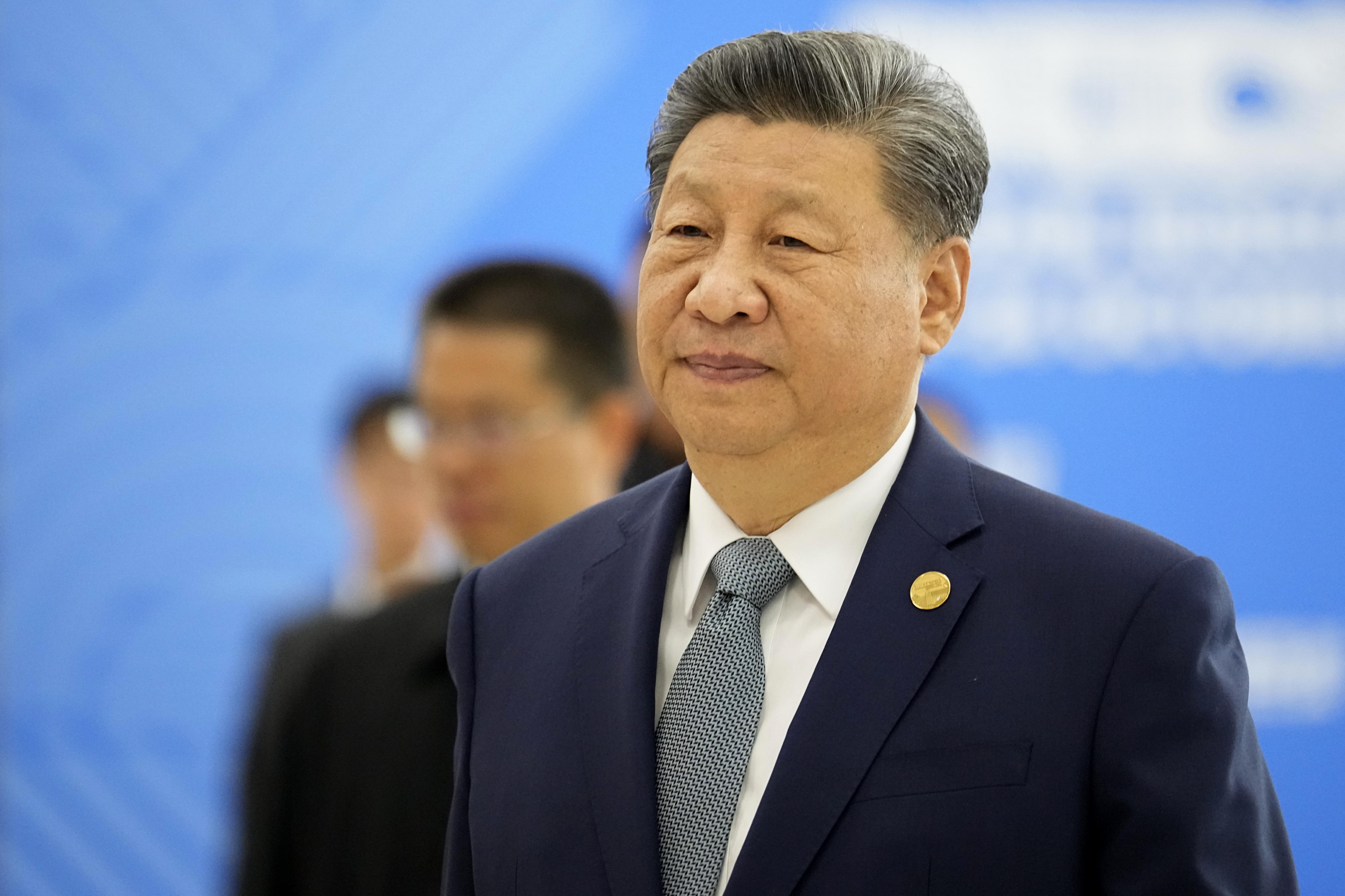 Kazan (Russian Federation), 24/10/2024.- Chinese President Xi Jinping arrives at the BRICS Summit in Kazan, Russia, 24 October 2024. The BRICS summit takes place from 22 to 24 October. (Rusia) EFE/EPA/ALEXANDER ZEMLIANICHENKO / POOL