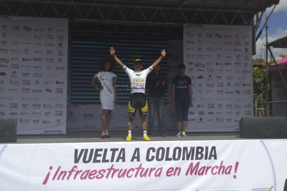 José de Jesús Jaimes ganador de la tercera etapa de la Vuelta a Colombia.
