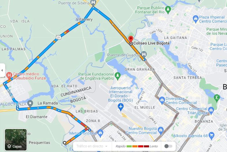 Ruta Coliseo Live salida Calle 13