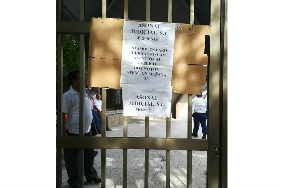 Las exigencias de los trabajadores de la rama judicial de Barranquilla