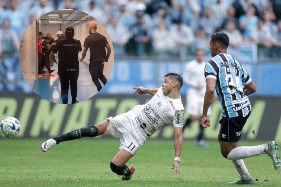 Escándalo en Brasil: dirigente de Corinthians entró a los golpes a la sala del VAR
