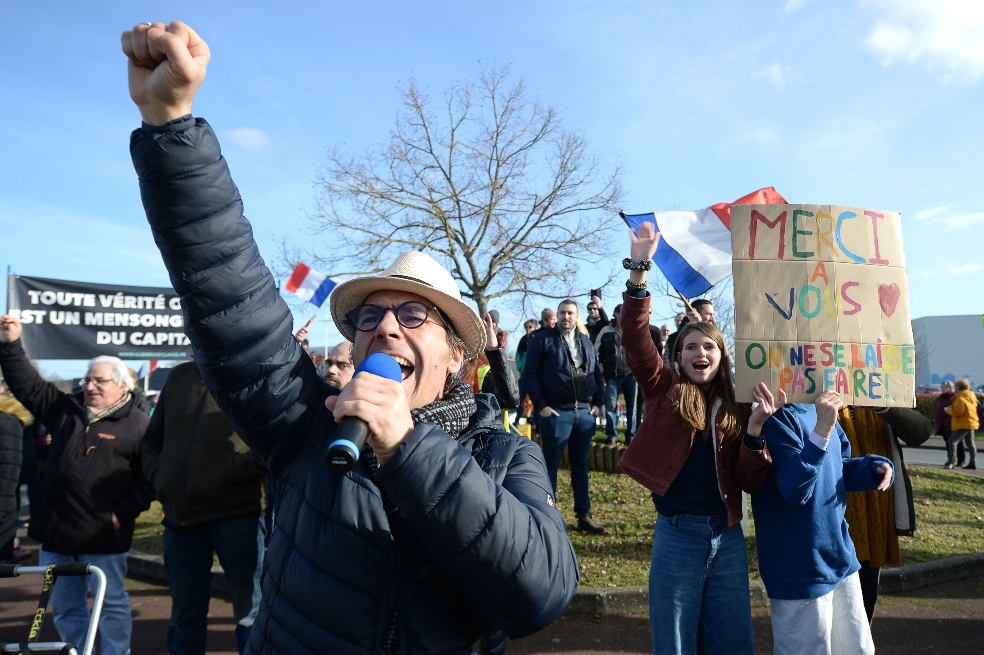 Coronavirus en Francia, protestas anticovid 19
