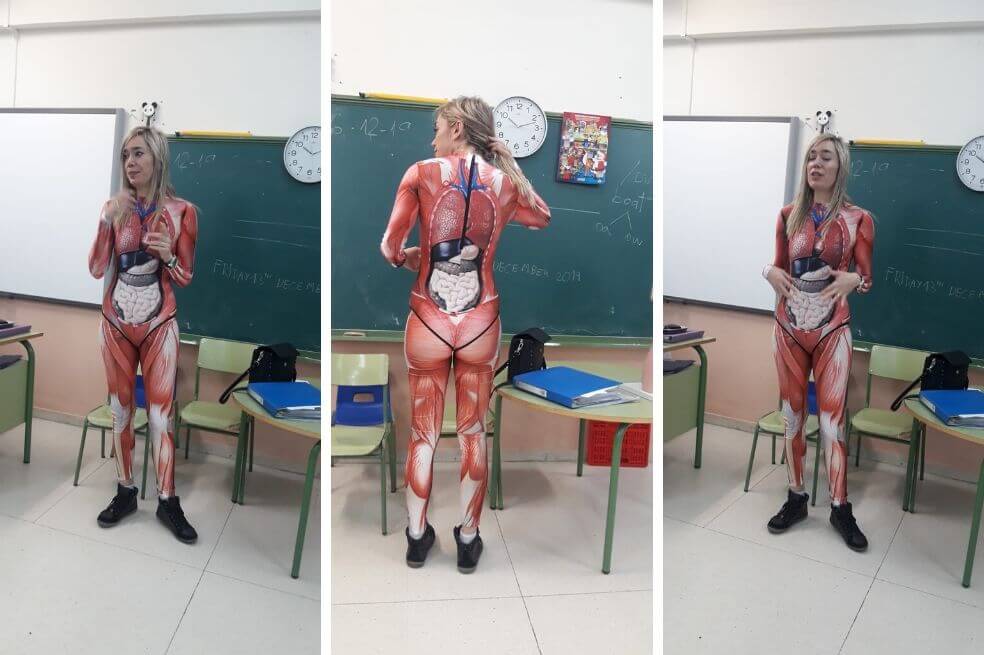 La ingeniosa forma de enseñar anatomía de una profesora en España