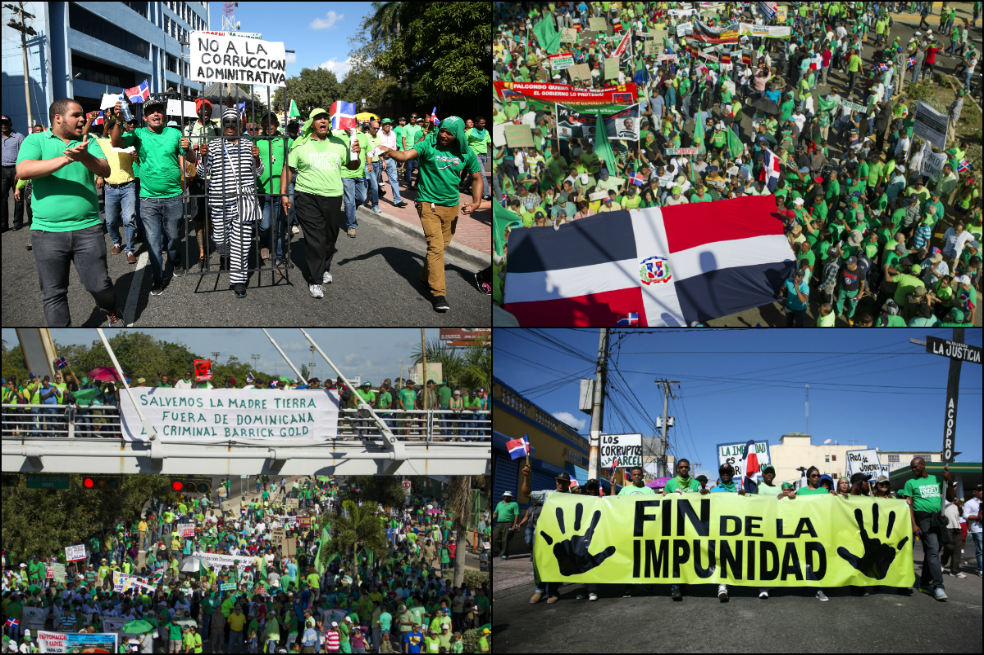 Imágenes: dominicanos coparon sus calles para pedir justicia en casos de corrupción