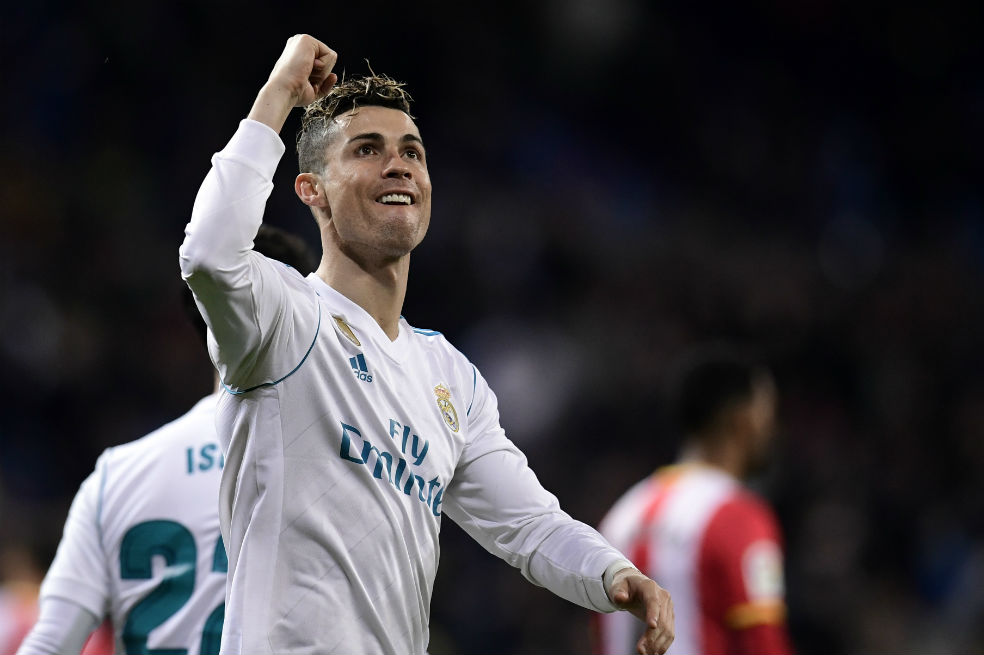 Cristiano Ronaldo anotó cuatro goles ante el Girona y se acerca a Messi
