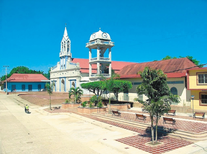 Imagen de la plaza principal de Sincé (Sucre).  / Cortesía