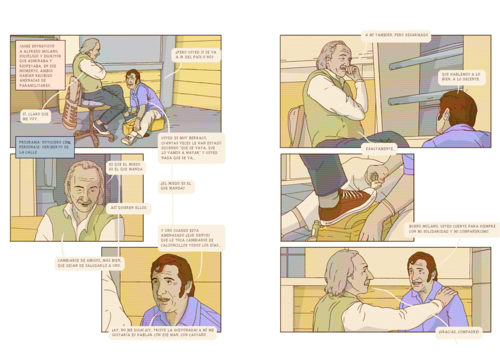 La novela gráfica Garzón, el duelo imposible, contó con el apoyo del Ministerio de las Culturas, la Biblioteca Nacional de Colombia y la FLIP.
