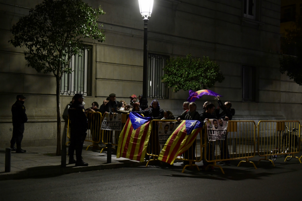 Protestas en Cataluña para pedir libertad de independentistas presos