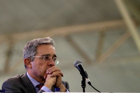 El senador del movimiento Centro Democrático, Álvaro Uribe Vélez. 