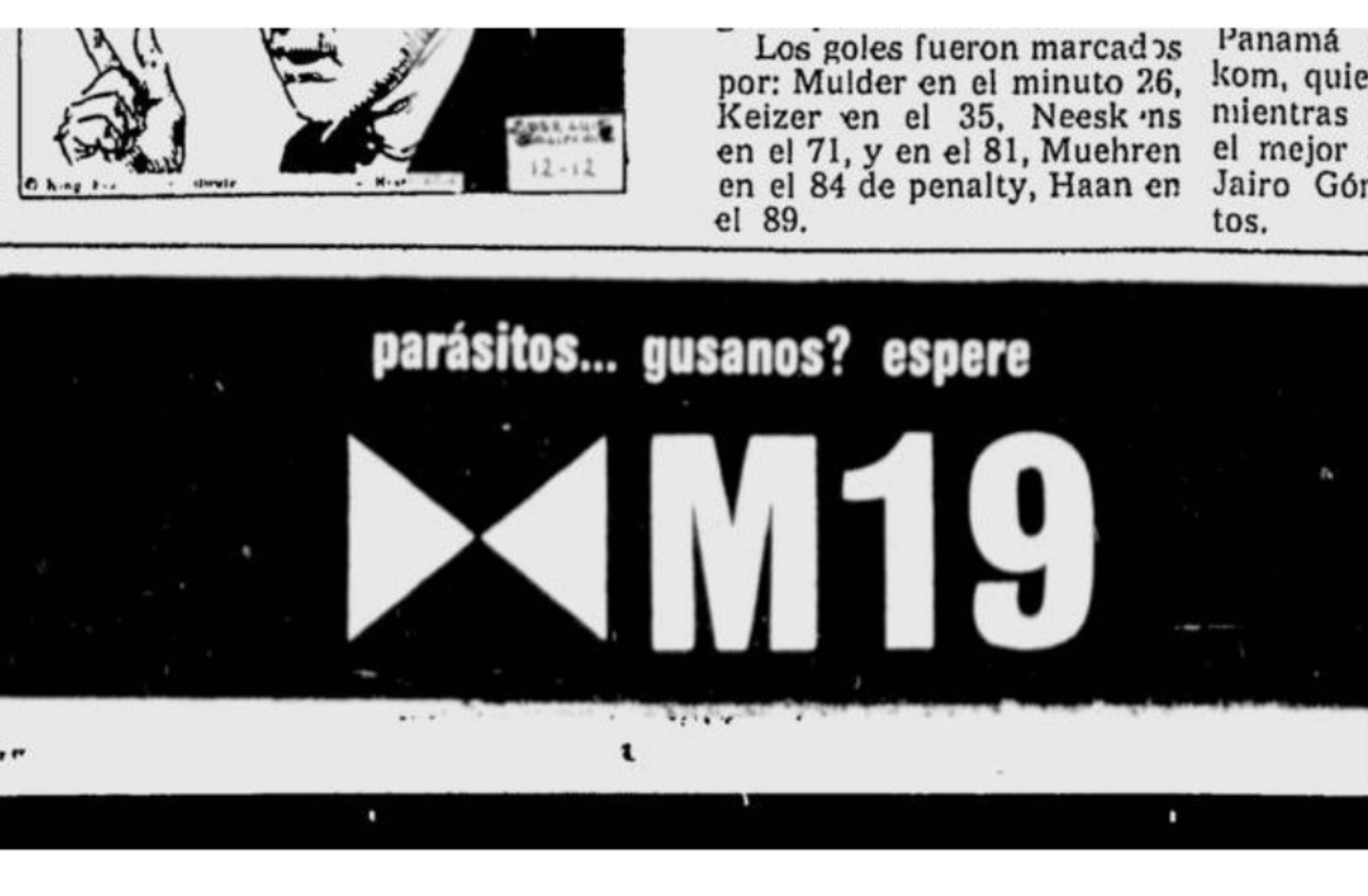 El Espectador y El Tiempo publicaron el primer anuncio del M-19 el 15 de enero de ese año. El Bogotano, el 16. Los mensajes parecían estar asociados a un supuesto lanzamiento de la industria farmacéutica.
